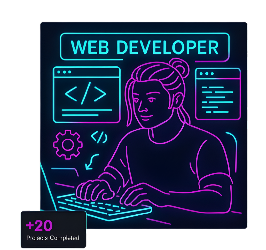 une illustration de moi en néon